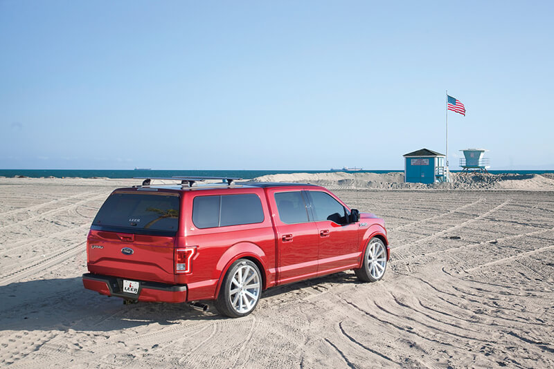 Off-road truck with a custom suspension