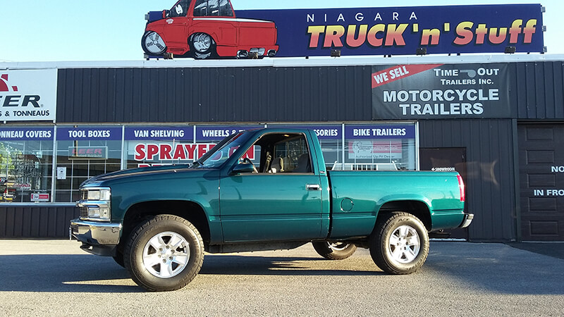 Grill guard on a truck